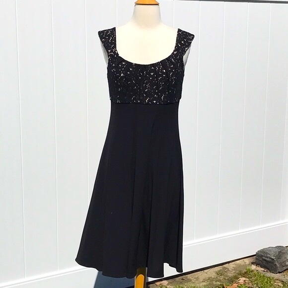 NWT London Times Black Dress Size 10 - Picture 1 of 12